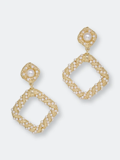 Shop Ettika Pearl Knocker 18k Gold Plated Earrings