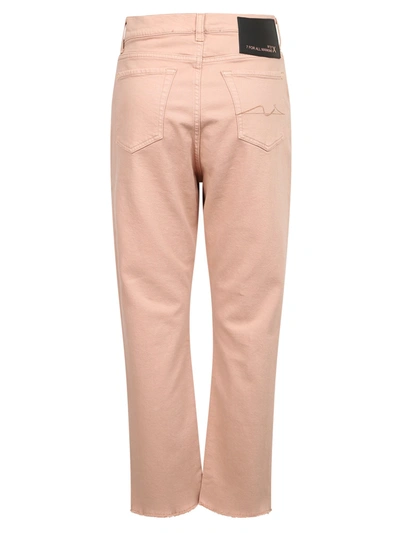Shop 7 For All Mankind Cropped Straight-leg Jeans In Beige