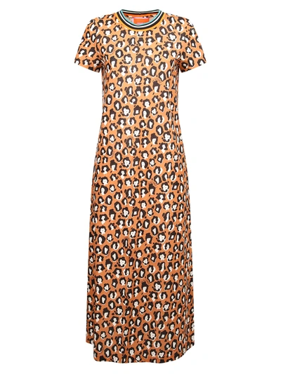 Shop La Doublej Leopard-print Midi Dress In Multi