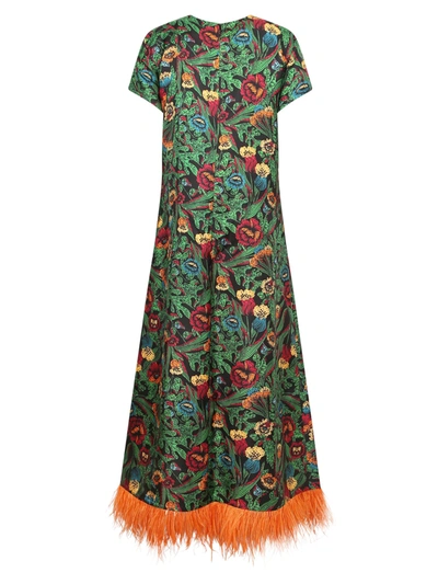 La Doublej Floral-print Midi Dress In Multi