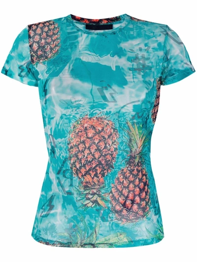 Shop Philipp Plein Graphic-print Short-sleeve T-shirt In Blau