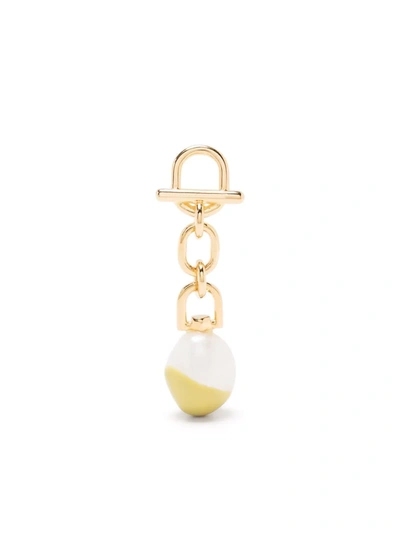 Shop Maria Black Mambo Olive Charm In Gold