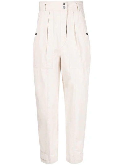 Shop Isabel Marant Étoile High-waisted Trousers In Nude