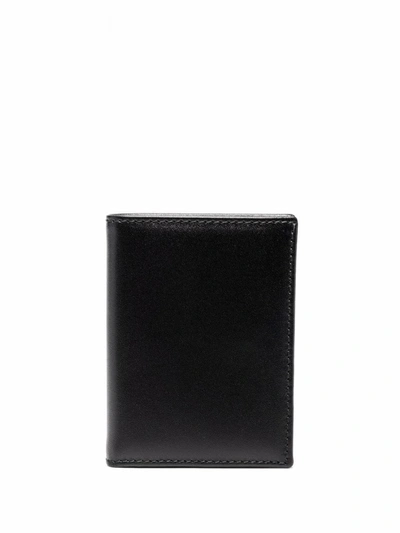 Shop Comme Des Garçons Bi-fold Leather Wallet In Schwarz