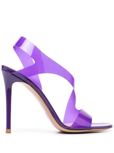 Shop Gianvito Rossi Metropolis 110mm Slingback Sandals In Purple