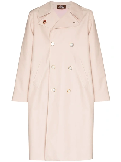 Shop Late Checkout Issa Double-breasted Trench Coat In Rosa