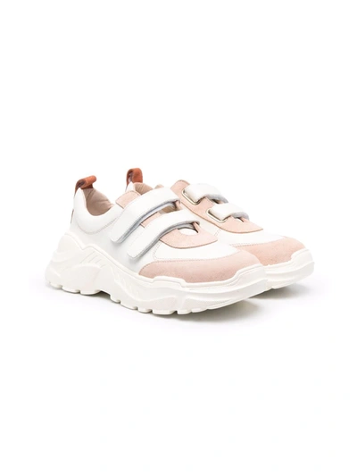Bonpoint Ace Touch-strap Chunky Sneakers In White