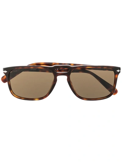 Shop Persol Po3273s Square-frame Sunglasses In Brown