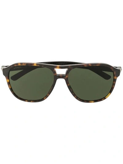 Shop Bvlgari Round-frame Sunglasses In Black