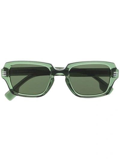 Shop Burberry Eyewear Eldon Square-frame Sunglasses In Green