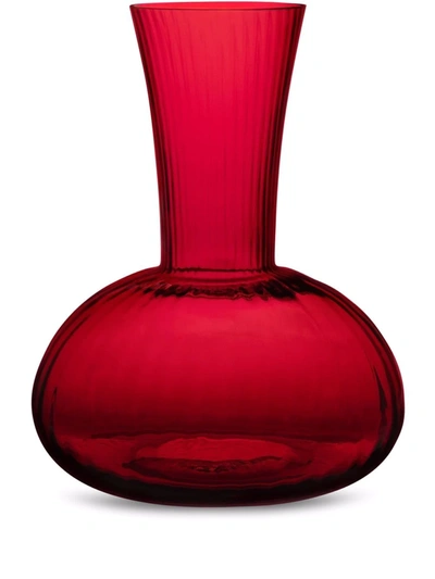 Shop Dolce & Gabbana Murano Glass Wine Decanter In Red