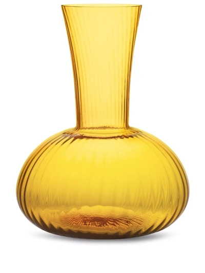 Shop Dolce & Gabbana Murano Glass Wine Decanter In Yellow