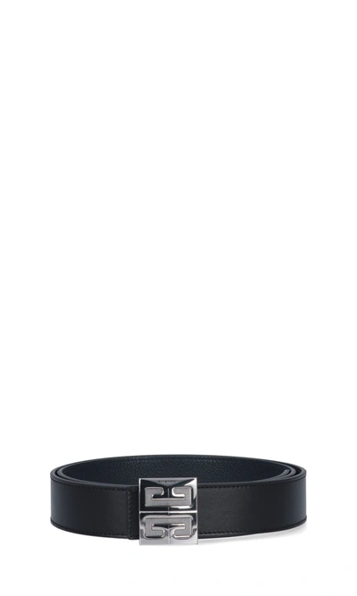 Shop Givenchy '4g' Reversible  Belt In Black