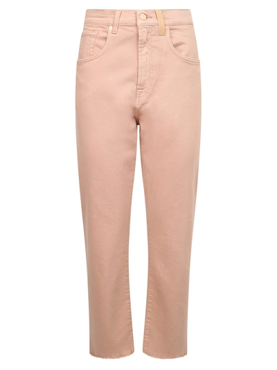 Shop 7 For All Mankind Cropped Straight-leg Jeans In Beige