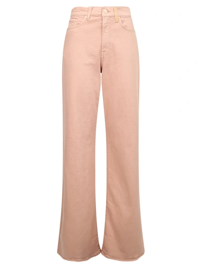 Shop 7 For All Mankind High-waist Flared Jeans In Beige