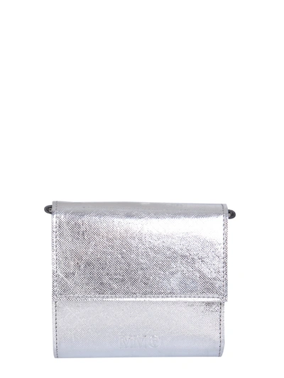 Shop Mm6 Maison Margiela Wallet With Chain In Argento