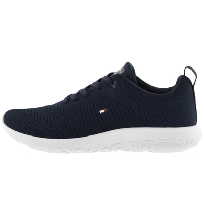 Tommy Hilfiger Ribbed Texture Sneakers In Navy