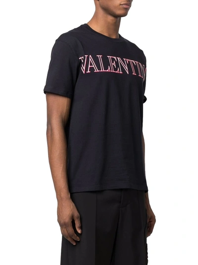 Shop Valentino Men's Black Cotton T-shirt