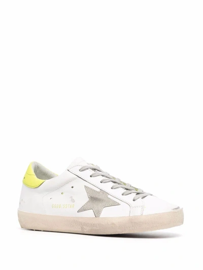 Shop Golden Goose Women's White Leather Sneakers