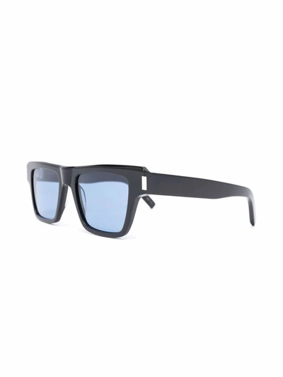 Shop Saint Laurent Men's Black Acetate Sunglasses