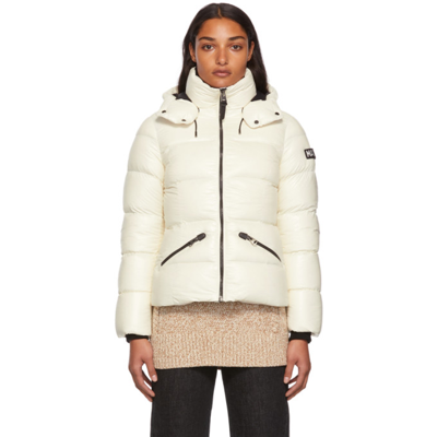 Shop Mackage Off-white Down Madalyn Lustrous Jacket In Cream