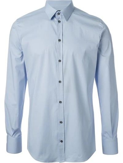 Dolce & Gabbana Patterned Shirt In Blue