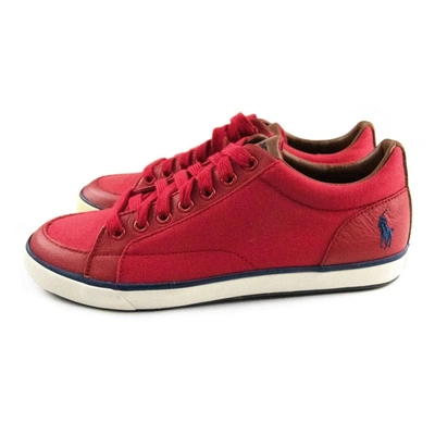 Polo Ralph Lauren Norwood Tumbled Canvas Trainer Colour: Red | ModeSens