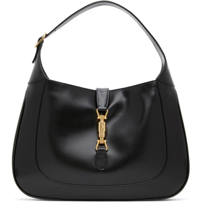 Shop Gucci Black Medium Jackie 1961 Bag In 1000 Black