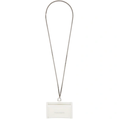 Shop Alexander Mcqueen Transparent Chain Card Holder In 1990 Tranparent/s.iv