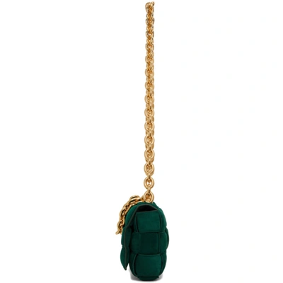 Shop Bottega Veneta Green Suede Chain Cassette Bag In 3041 Emeral