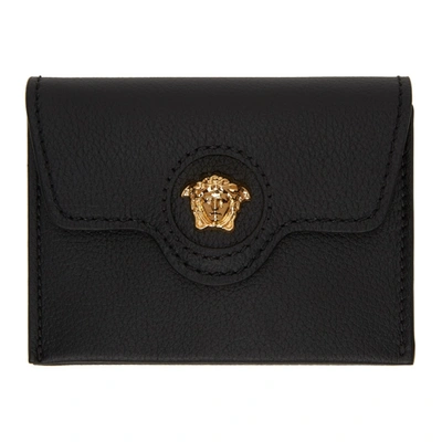 Shop Versace Black 'la Medusa' Wallet In Kvo41 Black