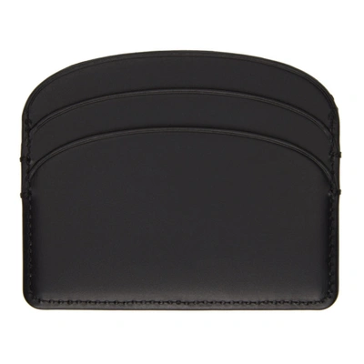 Shop Apc Black Demi-lune Card Holder In Lzz Black