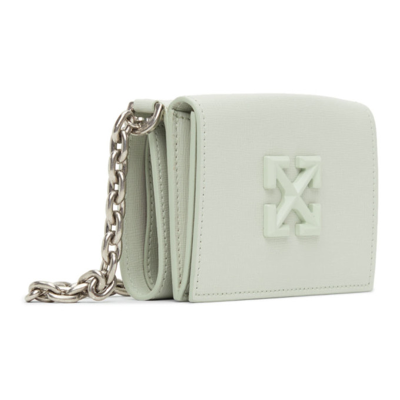 Shop Off-white Green Jitney 11 Chain Bag In Sage No Color