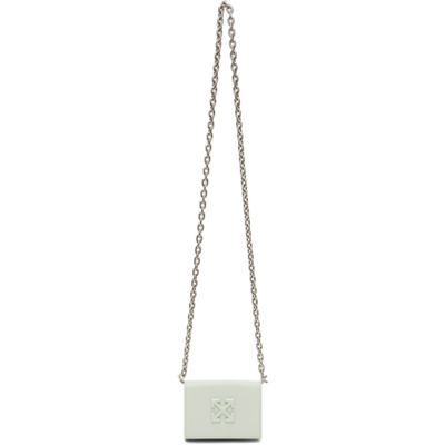 Shop Off-white Green Jitney 11 Chain Bag In Sage No Color