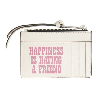 Shop Marc Jacobs White Peanuts Edition 'the Snapshot Snoopy' Zip Wallet In 177 Chalk