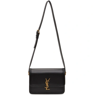 Shop Saint Laurent Black Medium Solferino Bag In 1000 Nero