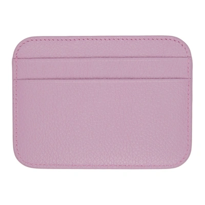 Shop Balenciaga Purple Cash Card Holder In 5360 Lilac/black