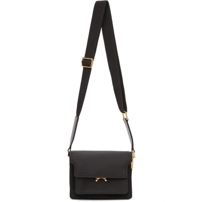 Shop Marni Black Mini Nylon Trunk Bag In Z3o20 Black+black+(b