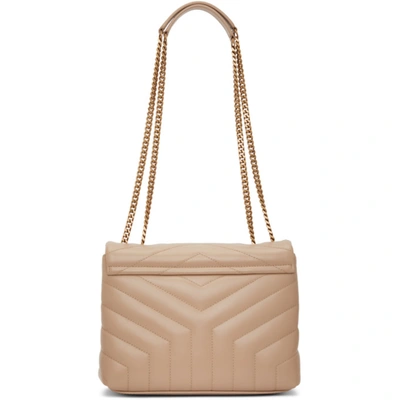 Shop Saint Laurent Beige Small Loulou Bag In 2721 Dark Beige