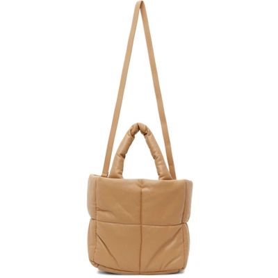 Shop Stand Studio Tan Faux-leather Quilted Rosanne Tote In 10500 Sand