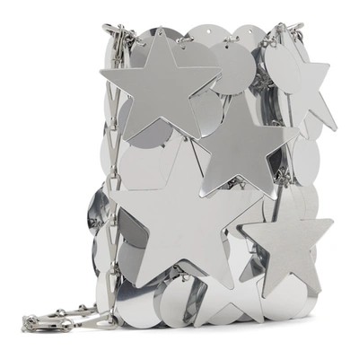 Shop Rabanne Silver Mini Sparkle Shoulder Bag In P040 Silver