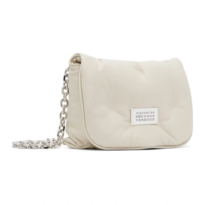 Shop Maison Margiela Off-white Mini Glam Slam Bag In T2003 Greige