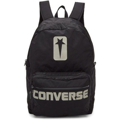 Shop Rick Owens Drkshdw Black Converse Edition Oversized Backpack In 09 Black