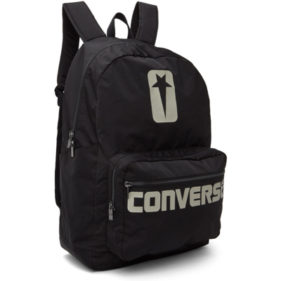 Shop Rick Owens Drkshdw Black Converse Edition Oversized Backpack In 09 Black