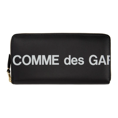 Shop Comme Des Garçons Black Huge Logo Continental Wallet