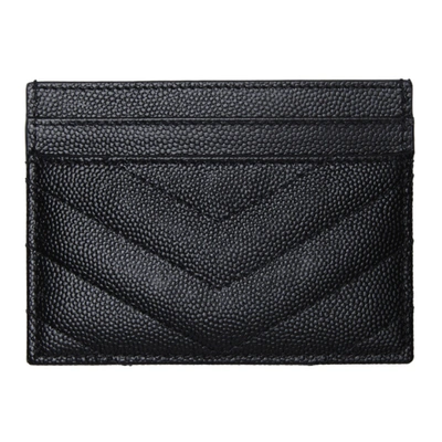 Shop Saint Laurent Black Monogramme Card Holder In 1000 Black