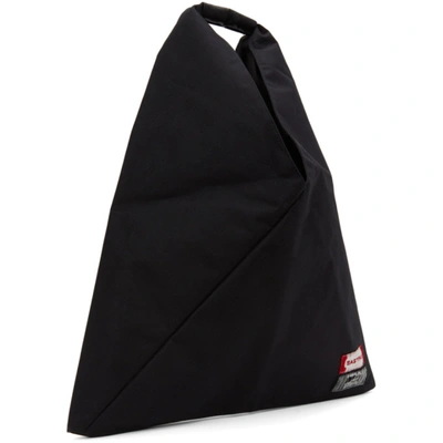 Shop Mm6 Maison Margiela Black Eastpak Edition Japanese Tote Bag In T8013 Black
