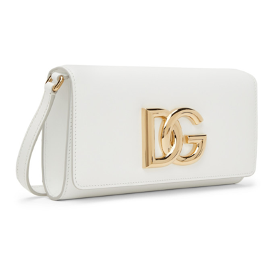 Shop Dolce & Gabbana White 3.5 Clutch Shoulder Bag In 80002 Bianco Ottico