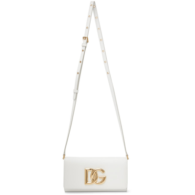 Shop Dolce & Gabbana White 3.5 Clutch Shoulder Bag In 80002 Bianco Ottico
