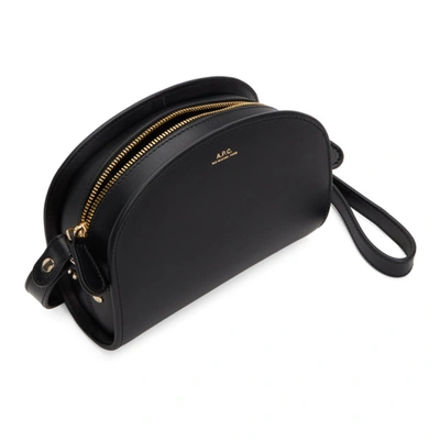 Shop Apc Black Mini Demi-lune Bag In Lzz Black